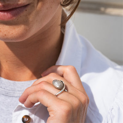 Grey Moonstone Bead